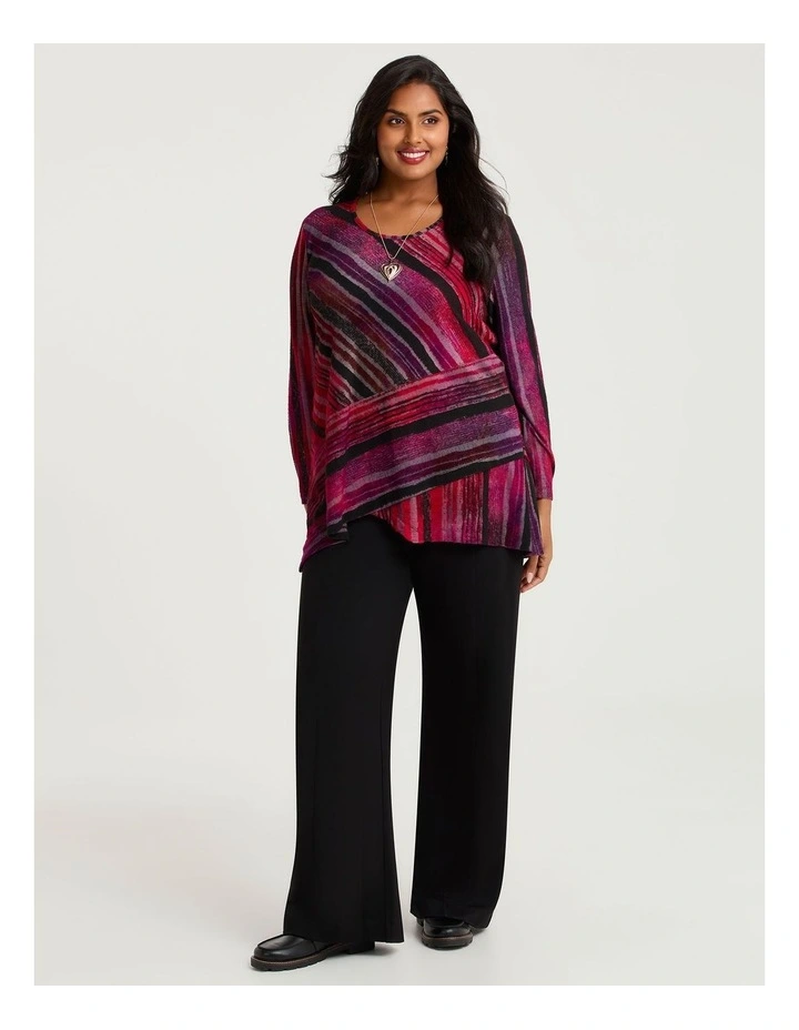 Burnout Top in Stripe Print image 3