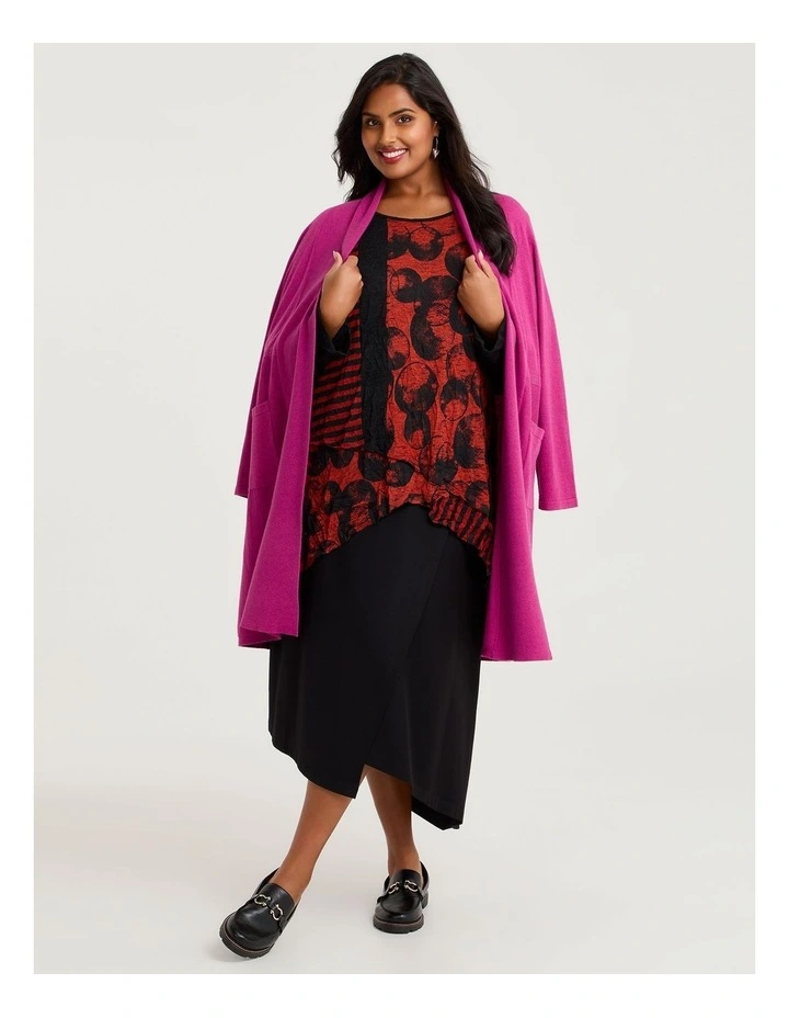 Spliced Snug Top in Sunset Orange/Black image 4