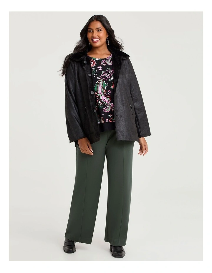 Natural Paisley Spliced Top Print image 4