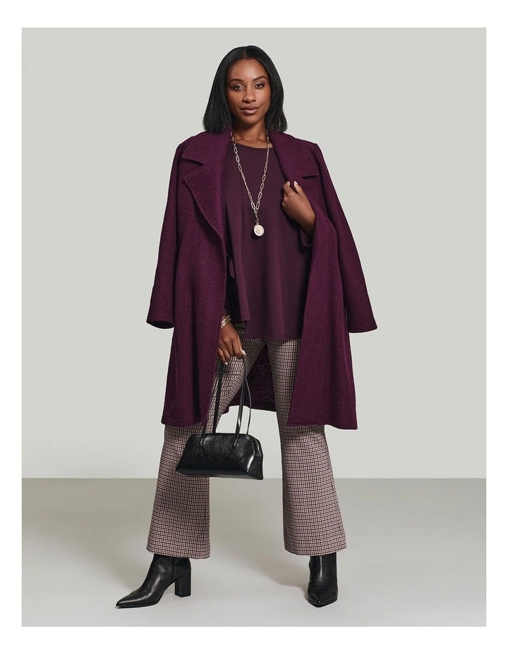 Applique Bamboo Ponte Top in Burgundy image 6