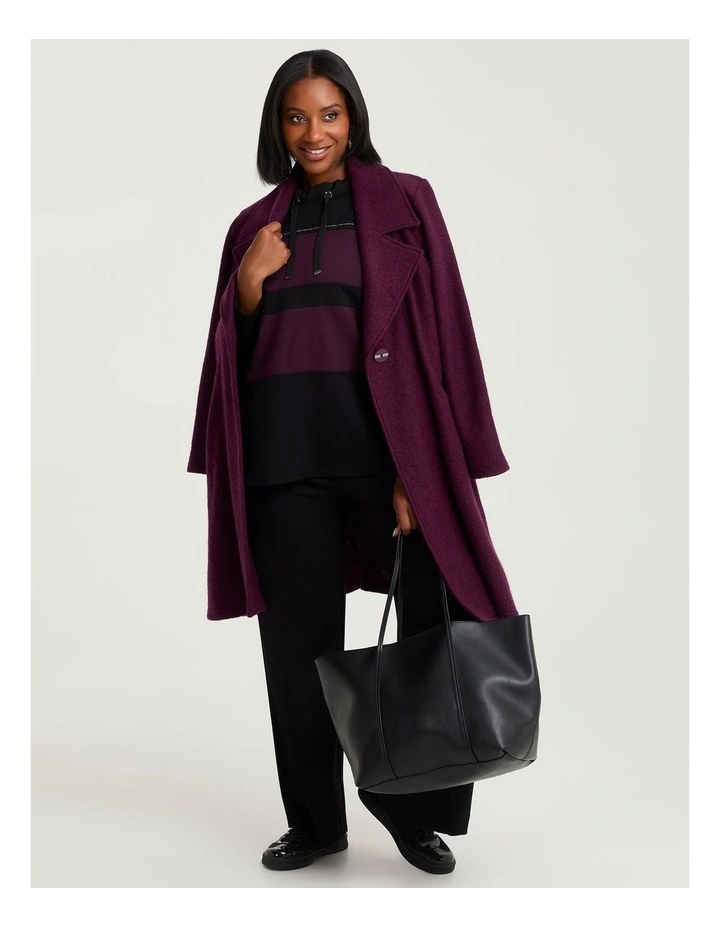 Mod Bamboo Ponte Top in Black/Burgundy image 6