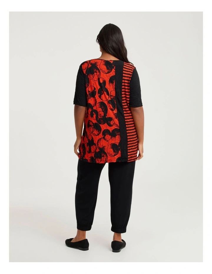 Spliced Luna Top Sunset Orange/black image 2