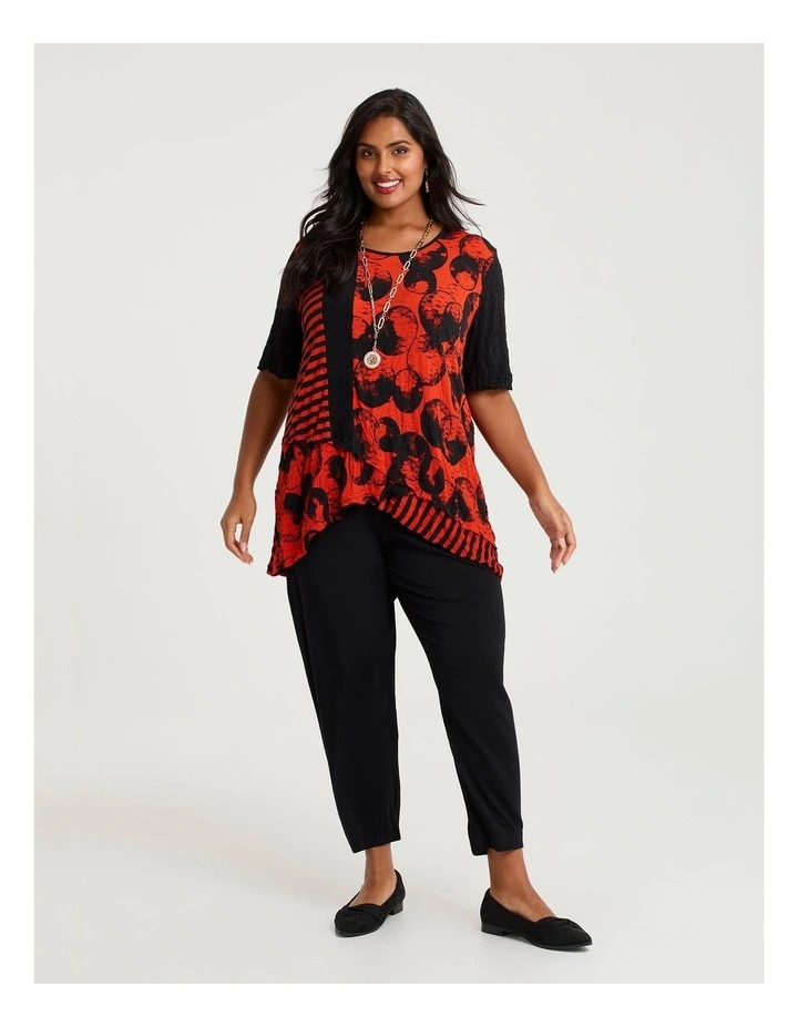 Spliced Luna Top Sunset Orange/black image 3