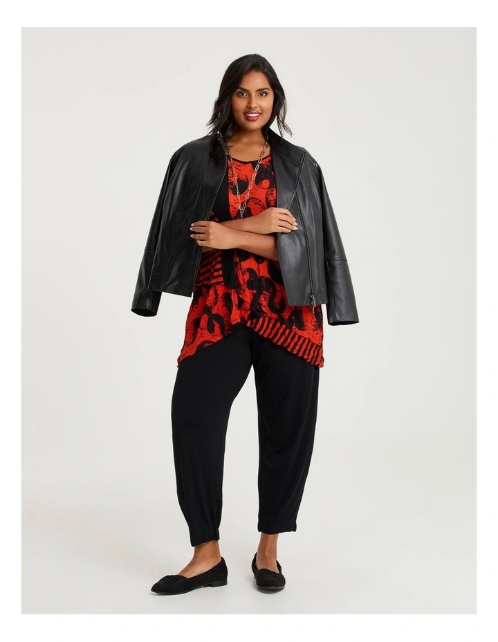 Spliced Luna Top Sunset Orange/black image 4
