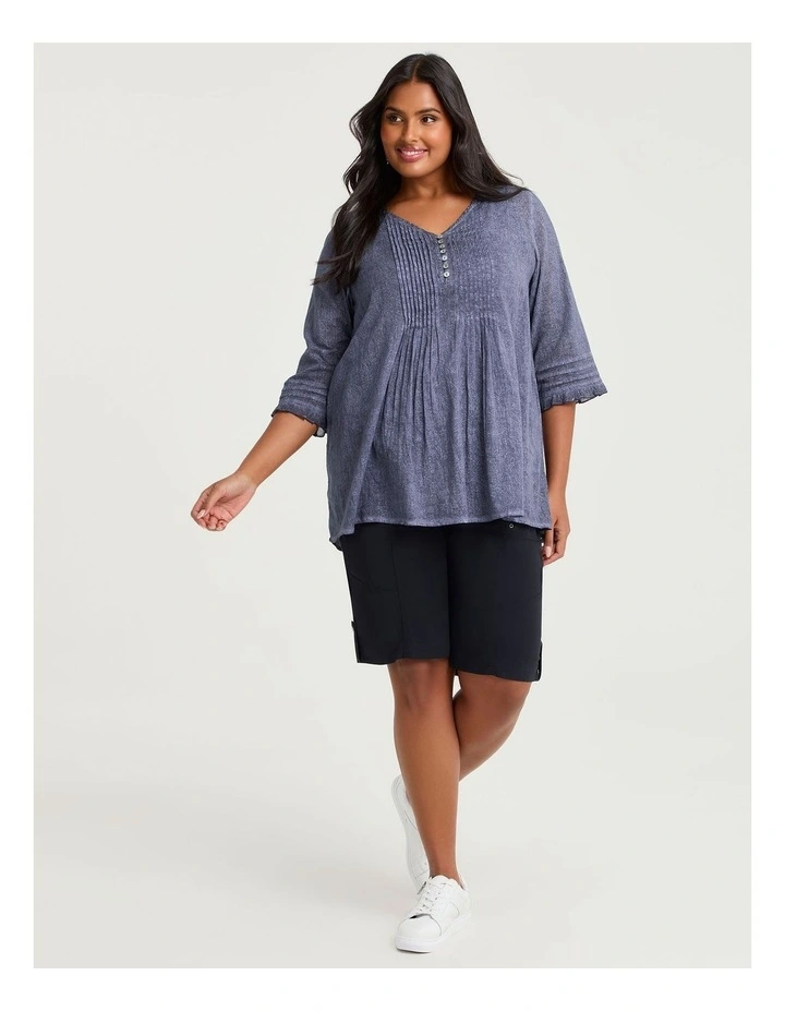 Cotton Paisley Pintuck Top Print image 3
