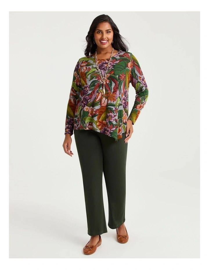 Bamboo Cosy Asymmetrical Top Print image 3