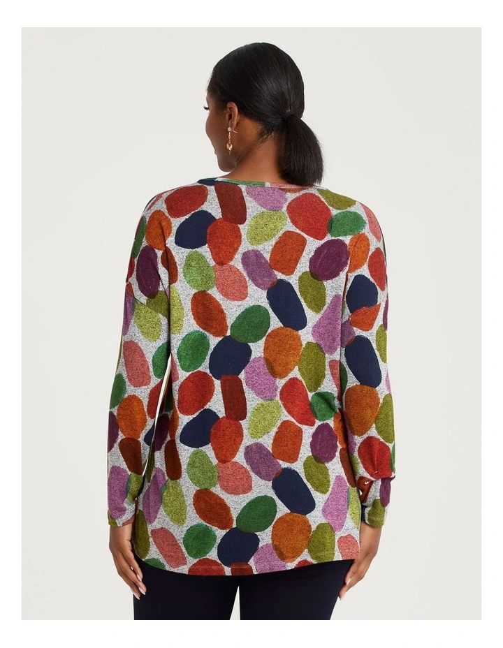 Bamboo Cosy Abstract Shapes Top in Print image 2