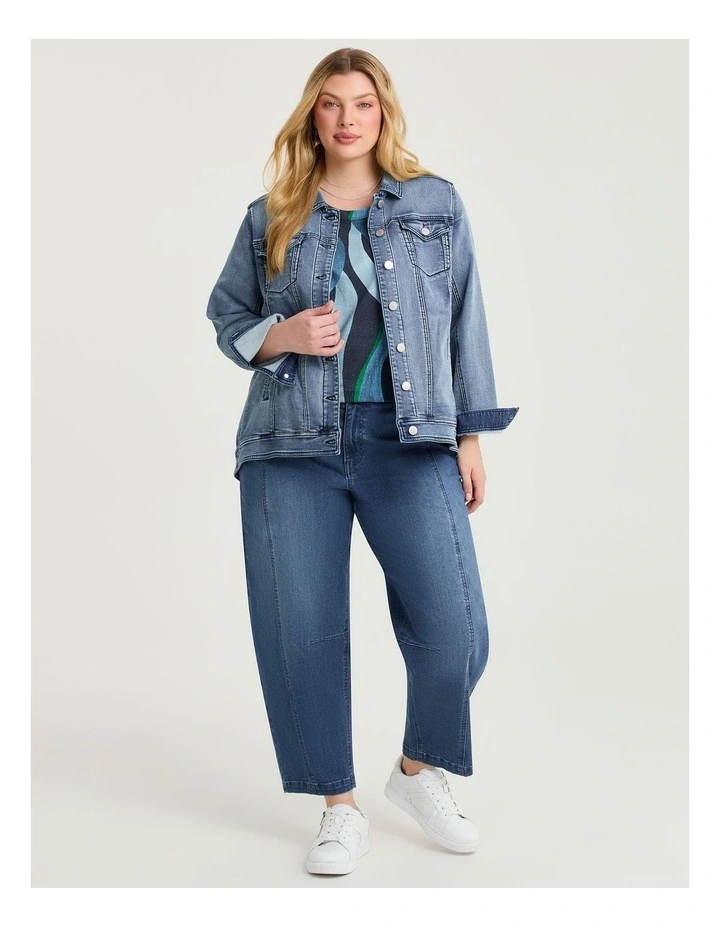 Cotton Wavy Lines T-shirt in Print image 4