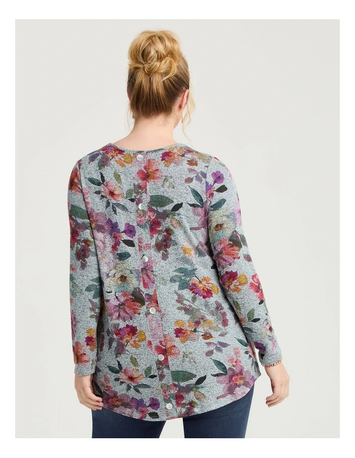 Bamboo Cosy Meadow Floral Top in Print image 2