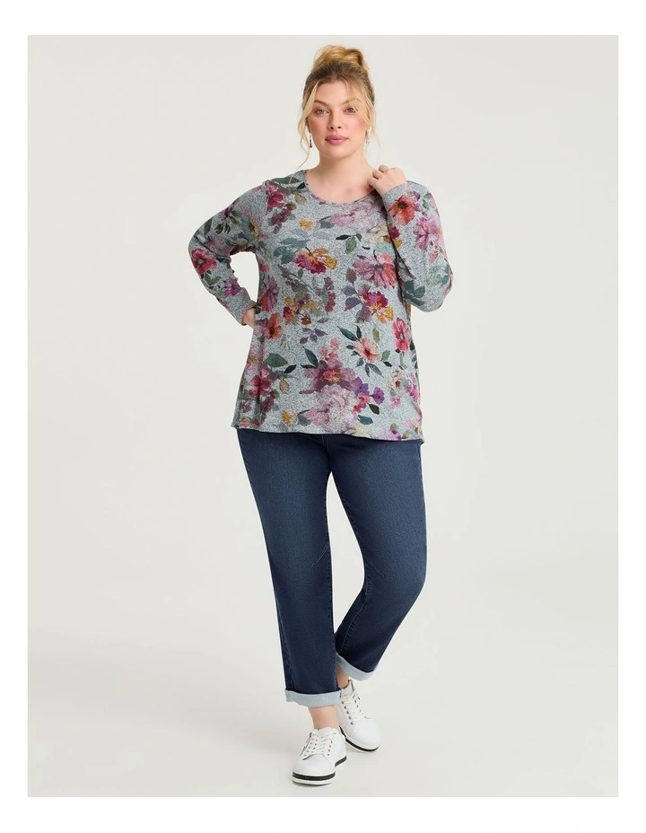 Bamboo Cosy Meadow Floral Top in Print image 3