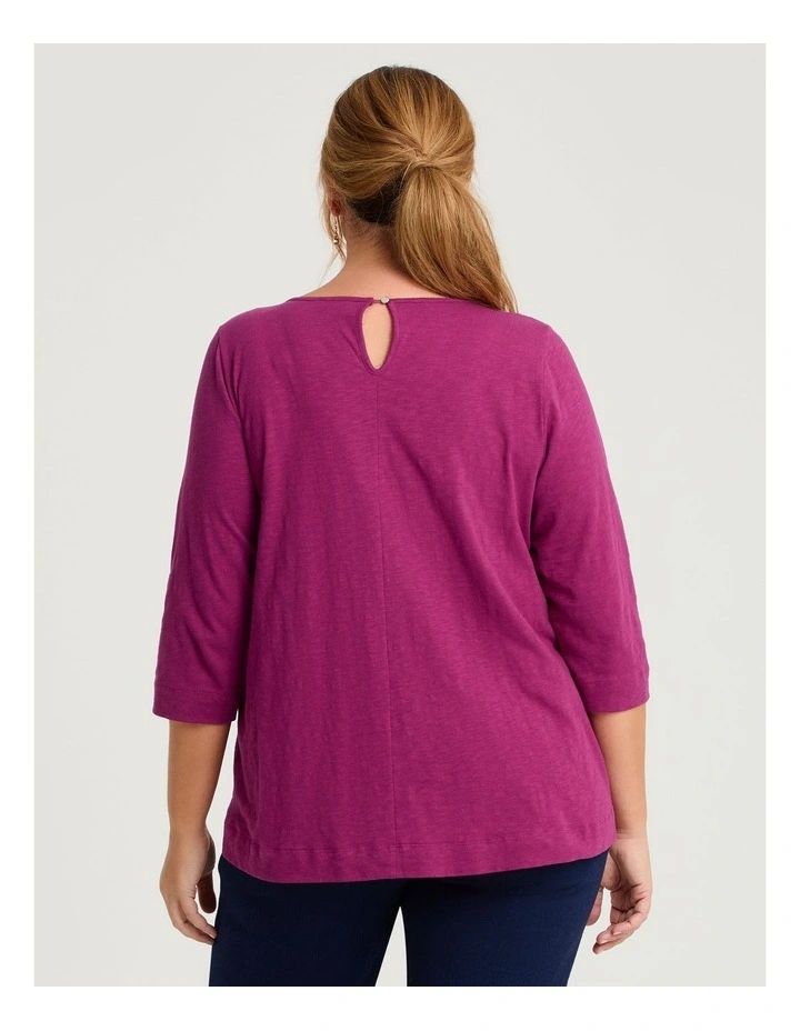 Cotton Pintuck Top Beetroot image 2