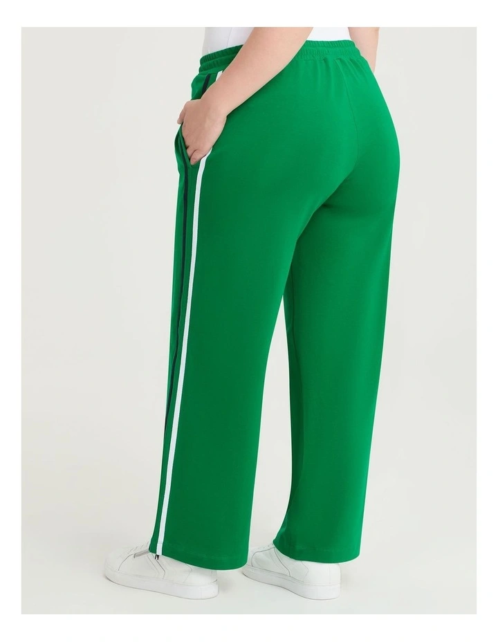 Cotton Side Stripe Trackpant in Mineral Green image 2