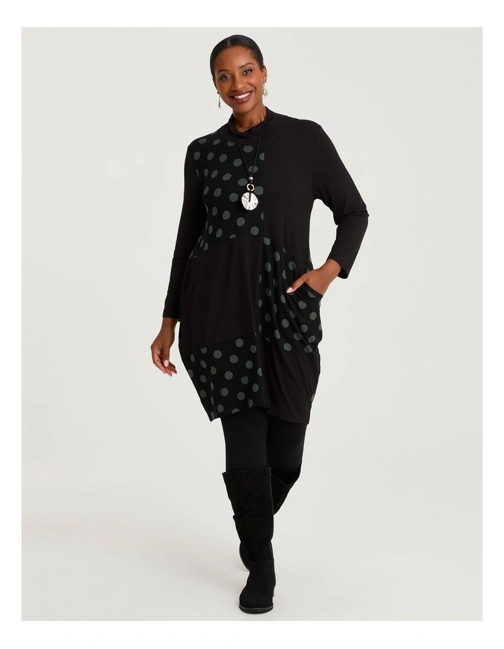 Natural Spot Spliced Tunic Print image 3