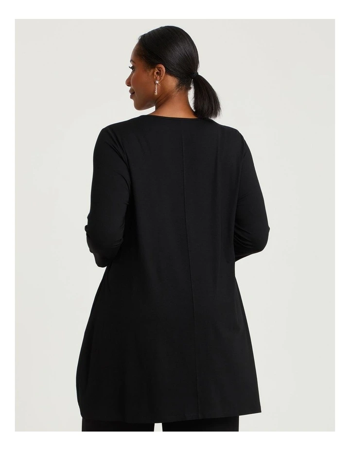 Spliced Burnout Tulip Tunic Black image 2