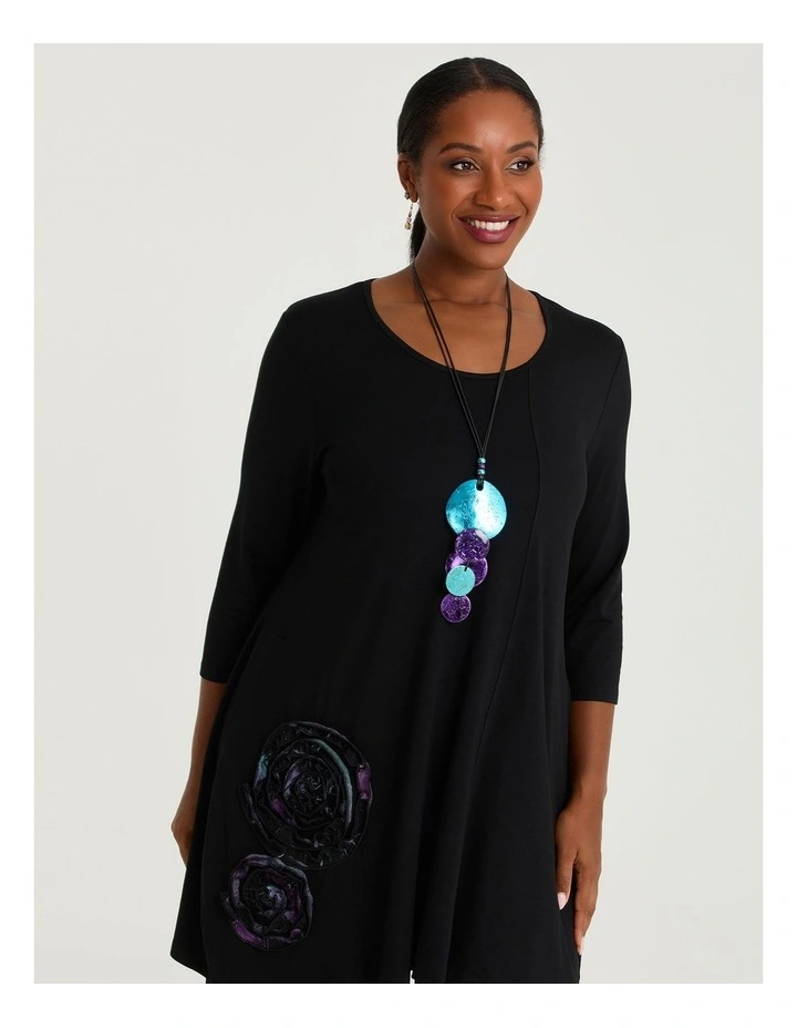 Spliced Burnout Tulip Tunic Black image 3