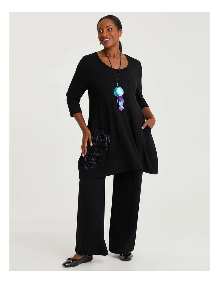 Spliced Burnout Tulip Tunic Black image 4