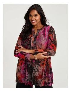 Burnout Tunic in Floral Print