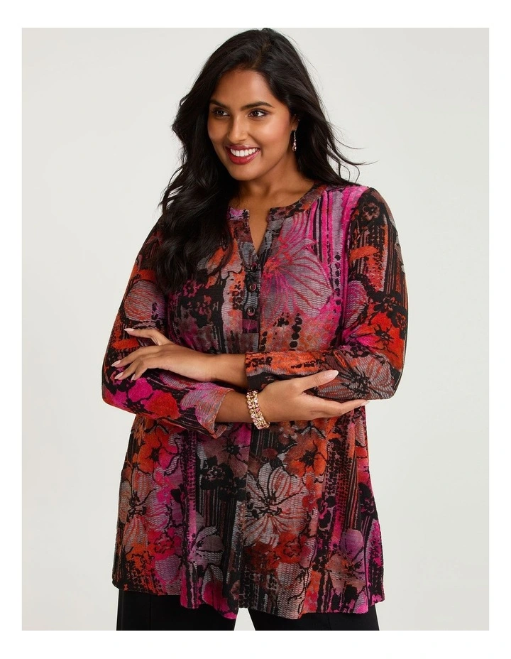 Burnout Tunic in Floral Print image 1