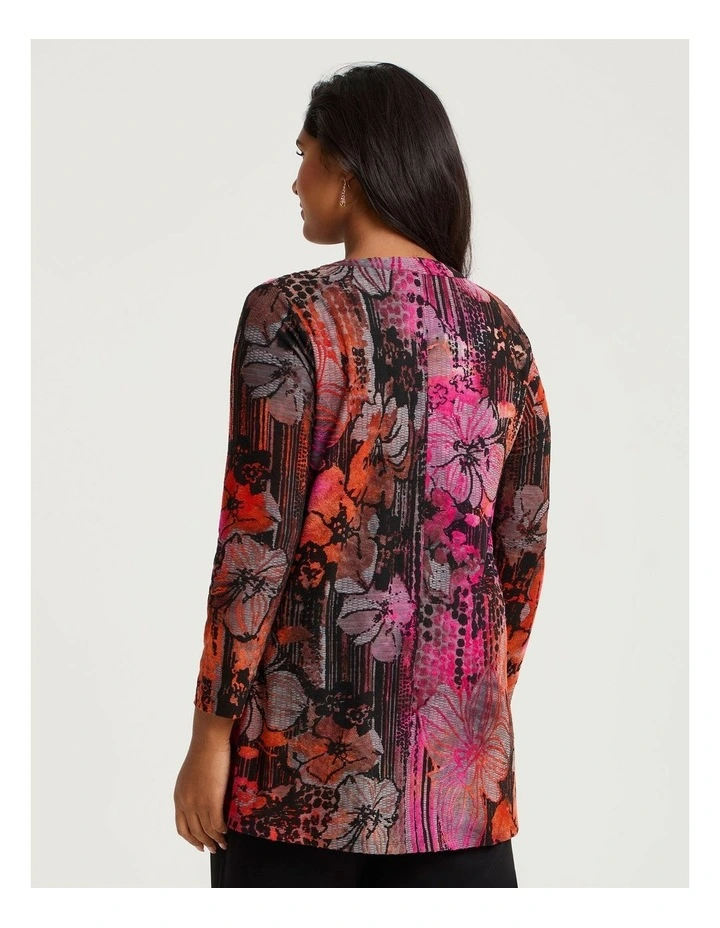Burnout Tunic in Floral Print image 2
