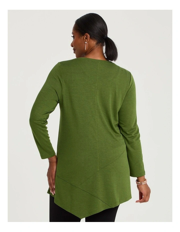 Natural Halo Ponte Tunic Cactus Green image 2