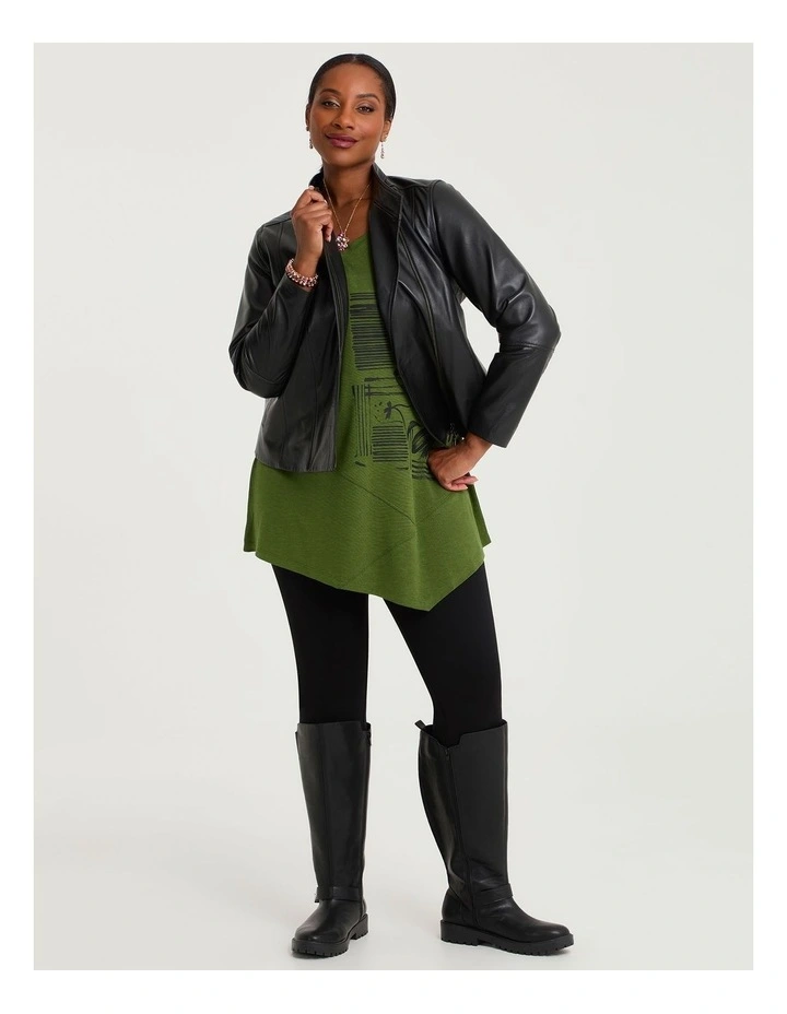 Natural Halo Ponte Tunic Cactus Green image 4