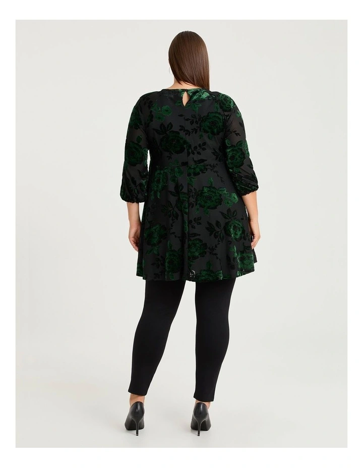 Empire Velvet Cocktail Tunic Black/green image 2