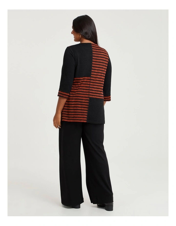 Swirl Spliced Snug Tunic Sunset Orange/Black image 2