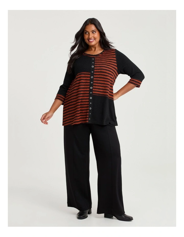 Swirl Spliced Snug Tunic Sunset Orange/Black image 3