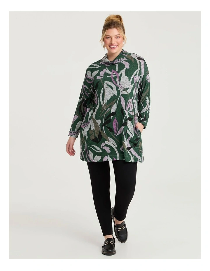 Bamboo Cosy Leafy Print Tunic in Print image 4