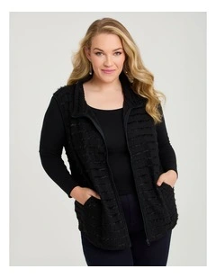 Teddy Vest in Noir
