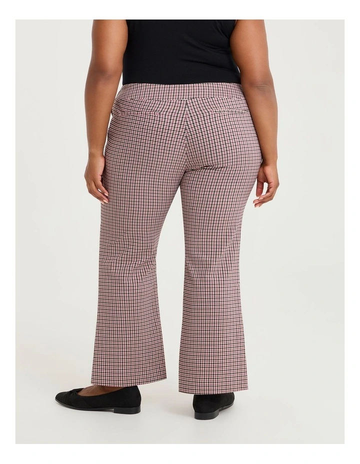 Petite Bootleg Natural Pant in Check image 2