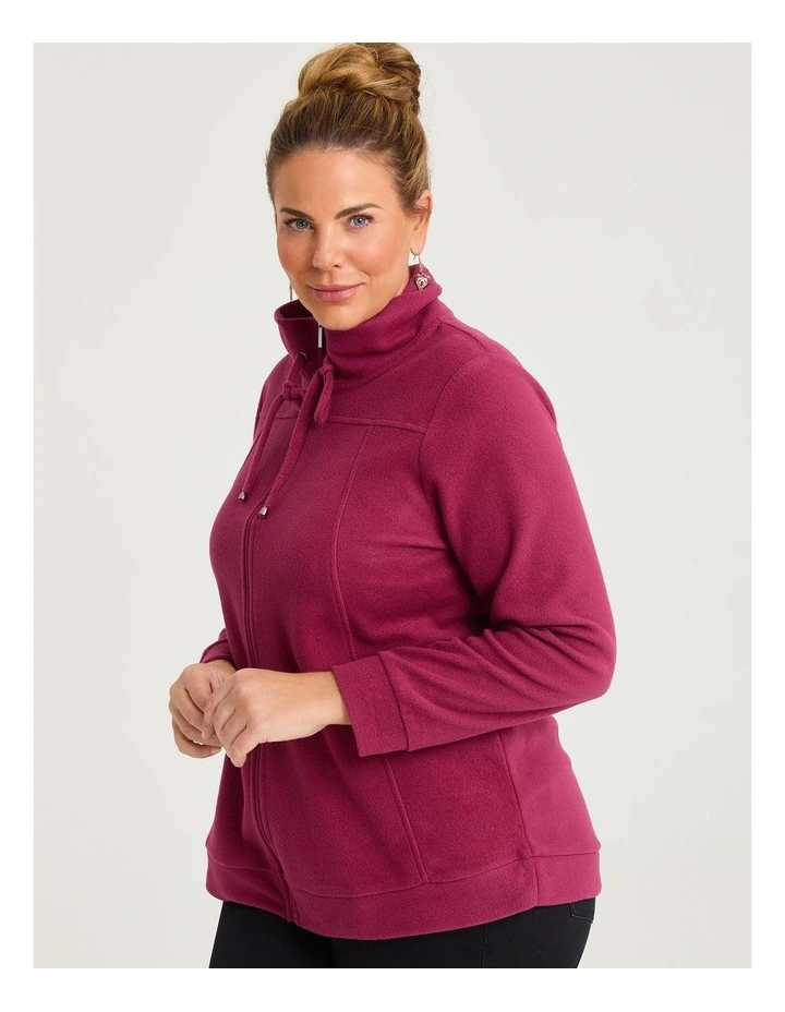 Polar Fleece Zip Front Jacket Shiraz image 1