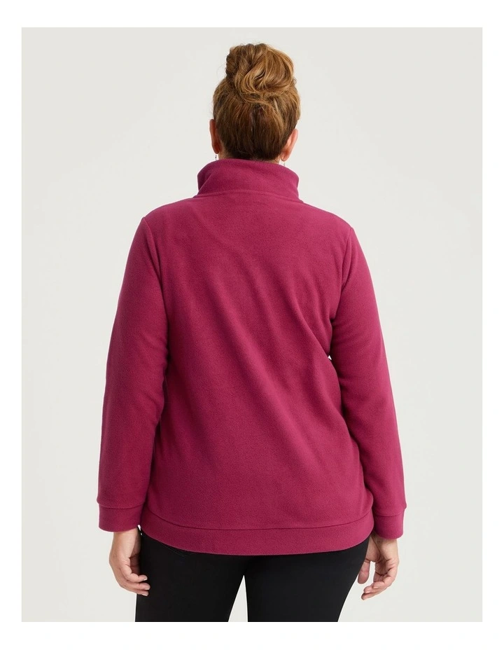Polar Fleece Zip Front Jacket Shiraz image 2