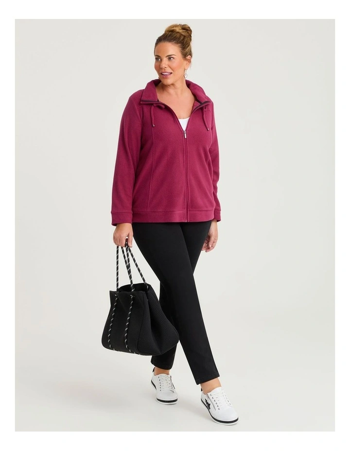 Polar Fleece Zip Front Jacket Shiraz image 4