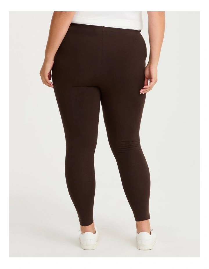 Australian Cotton F/length Legging Chocolate image 2