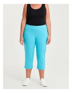 Expose Split Hem Crop Pant Blue
