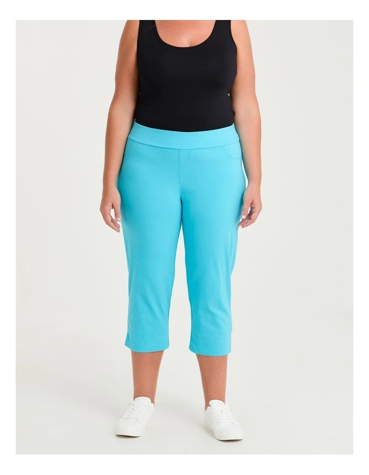Expose Split Hem Crop Pant Blue image 1