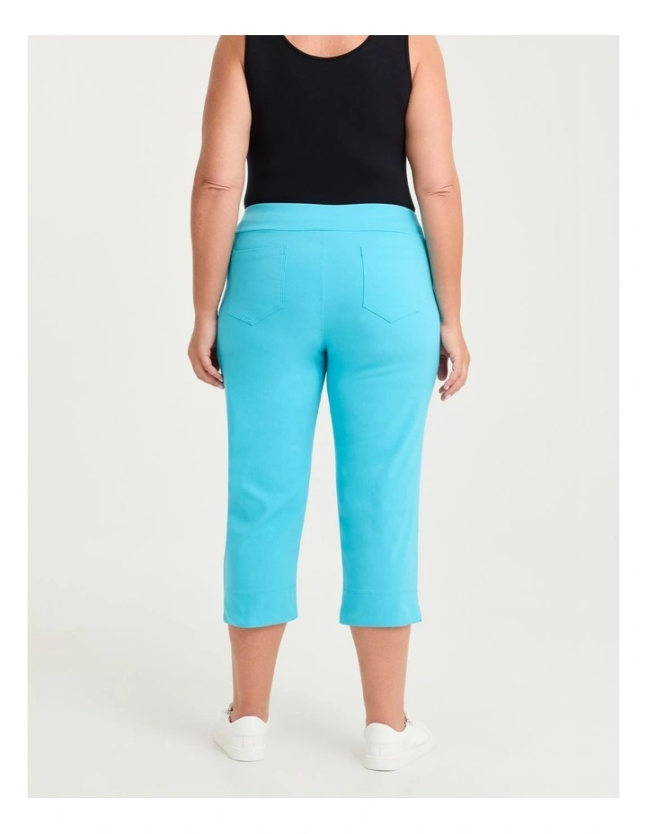 Expose Split Hem Crop Pant Blue image 2