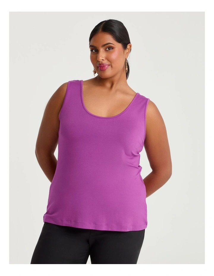 Bamboo Base Cami Deep Fuchsia image 1