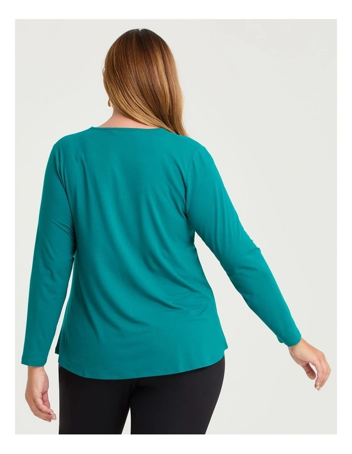 Natural Everyday V-neck Long Sleeve Top image 2