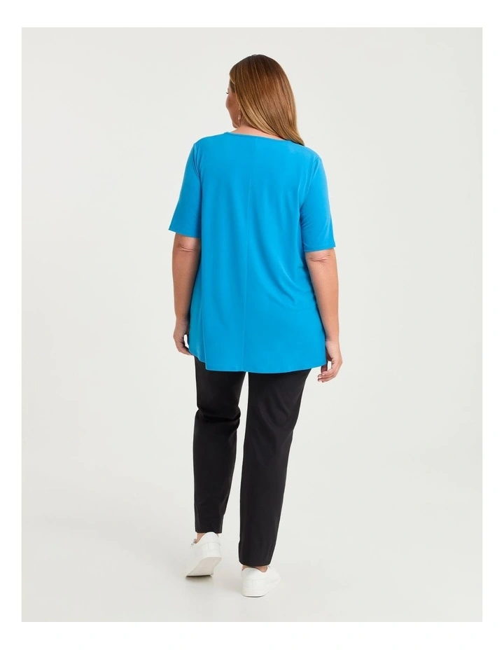 Strive Scoop Neck Top Turquoise image 2