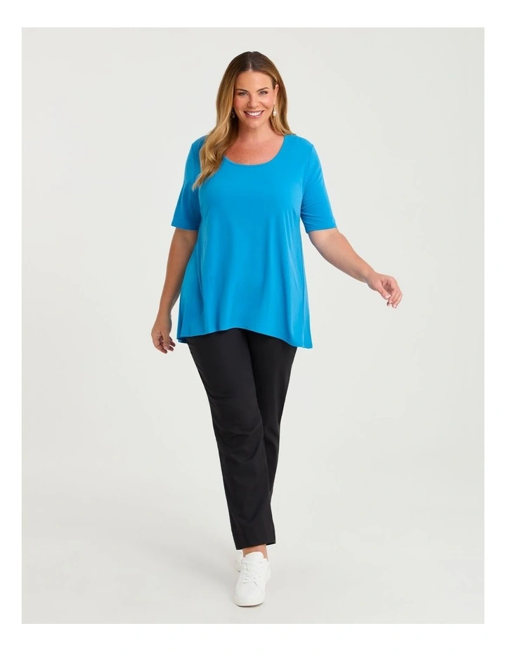 Strive Scoop Neck Top Turquoise image 3