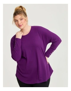 Rib Hi-lo Top Grape