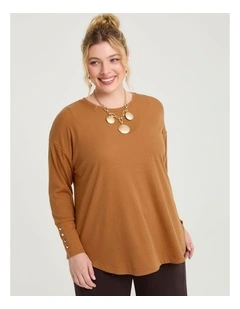 Rib Hi-lo Top Honey Ginger