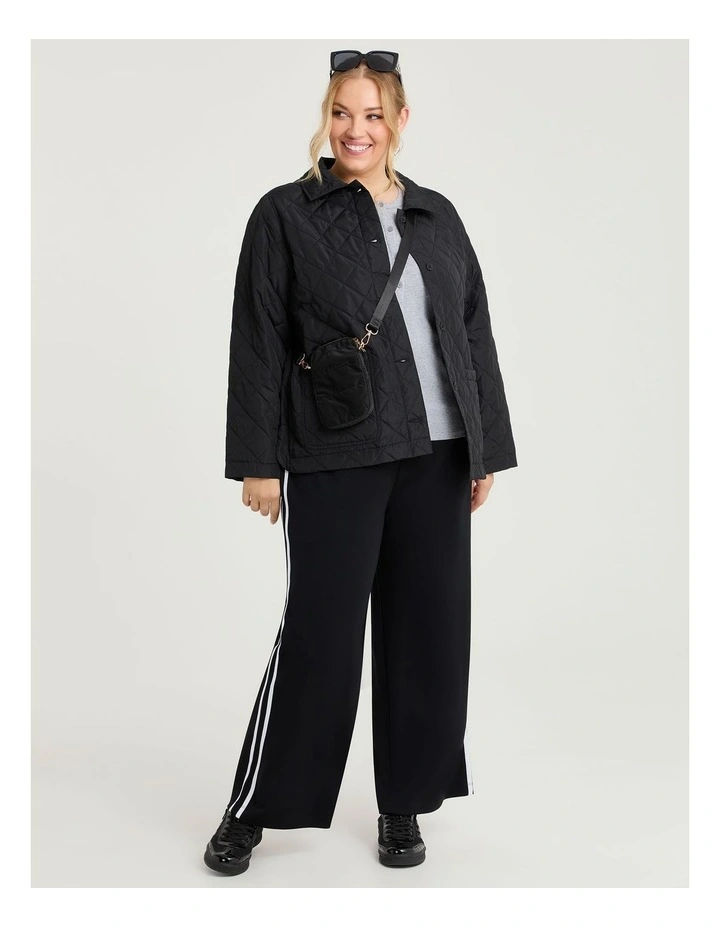Casual Quilted Jacket Black image 4