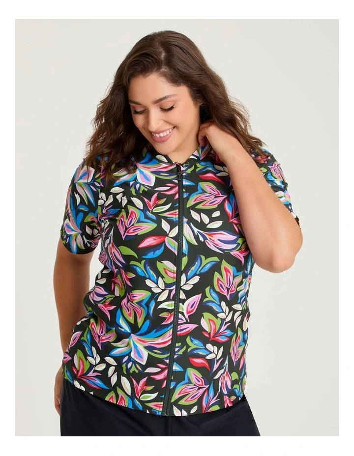 Flora Zip Rash Vest Print image 1