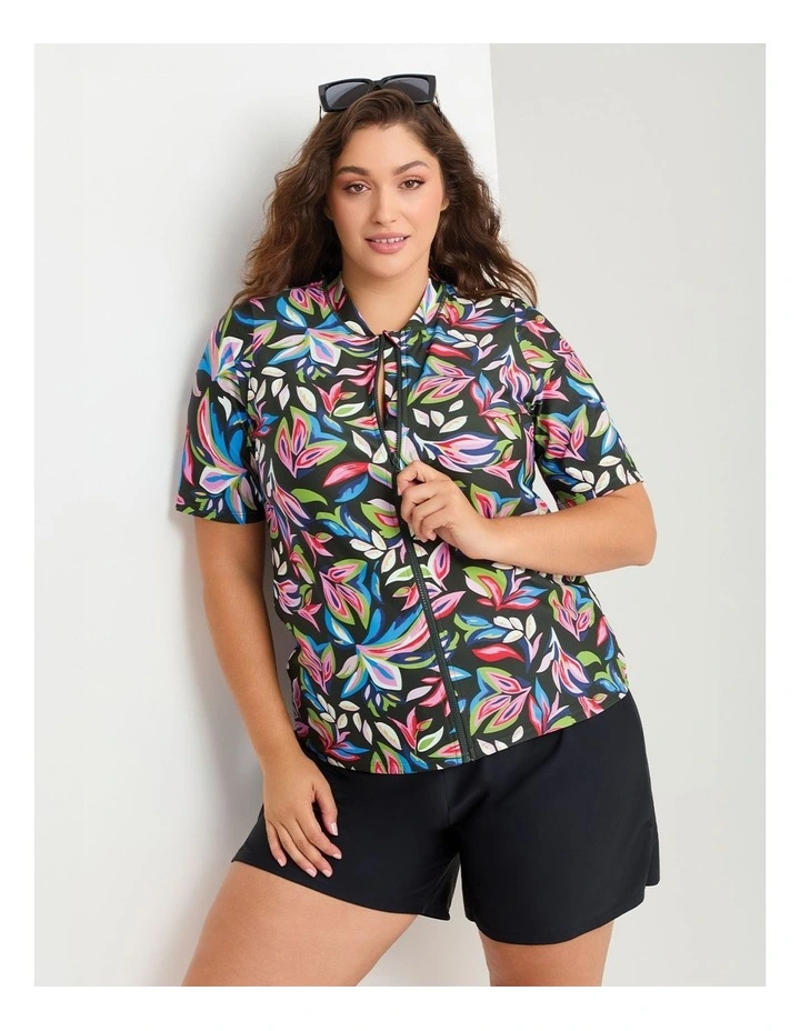 Flora Zip Rash Vest Print image 5