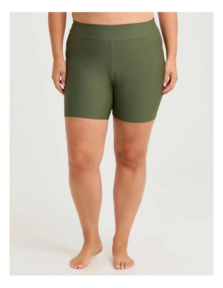 Essential Swim Short in Dark Khaki image 1
