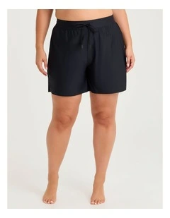 Swim Short With Built in Brief in Black