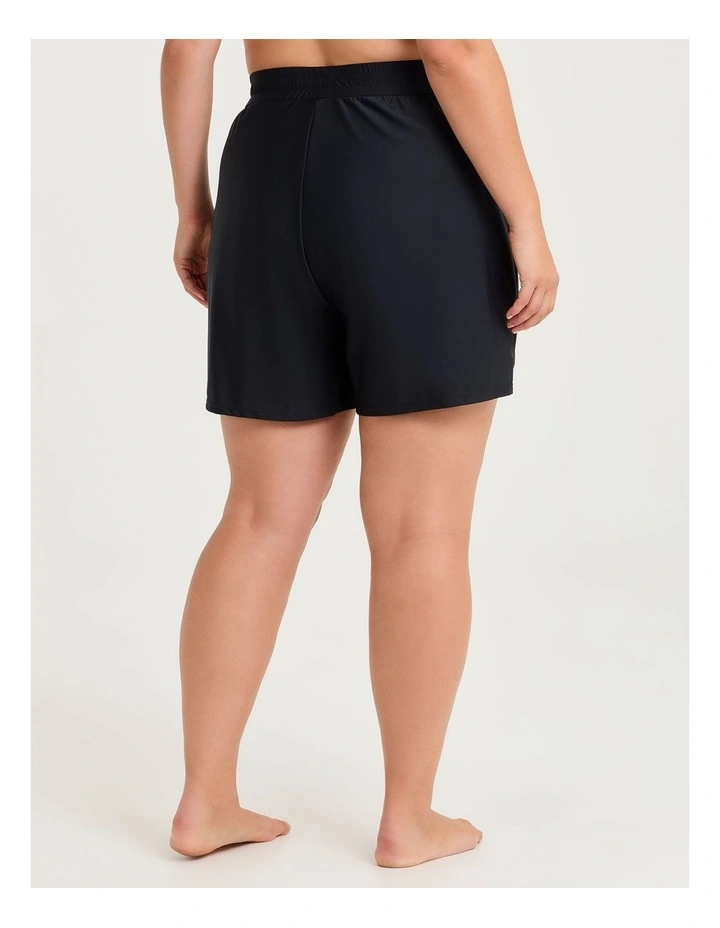 Swim Short With Built in Brief in Black image 2